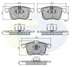 колодки дисковые торм. перед. Opel CBP01593 COMLINE