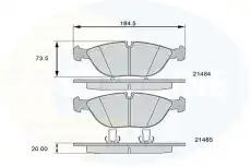 колодки дисковые торм. перед. BMW CBP01003 COMLINE