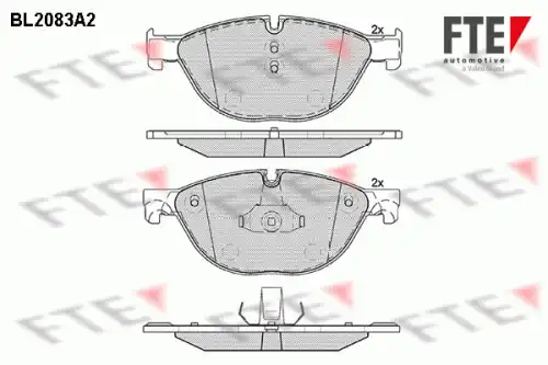 Тормозные колодки дисковые FTE BL2083A2