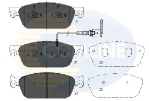колодки дисковые торм. перед. VW CBP16002 COMLINE