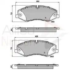 колодки дисковые торм. перед. LRov ADB02030 COMLINE