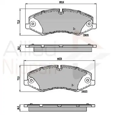 колодки дисковые торм. перед. LRov ADB02030 COMLINE