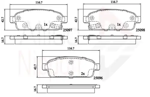 колодки дисковые торм. задн. Opel ADB32024 COMLINE