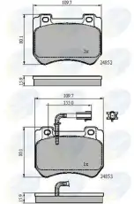 Тормозные колодки дисковые передняя ось COMLINE CBP12102