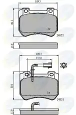 Тормозные колодки дисковые передняя ось COMLINE CBP12102