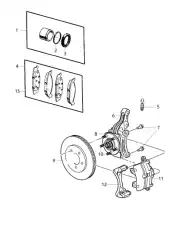 колодки дисковые торм. перед. Dodg 68035576AA JEEP