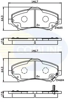 Тормозные колодки дисковые COMLINE CBP36066