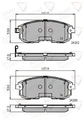 колодки дисковые торм. перед. Niss ADB32025 COMLINE