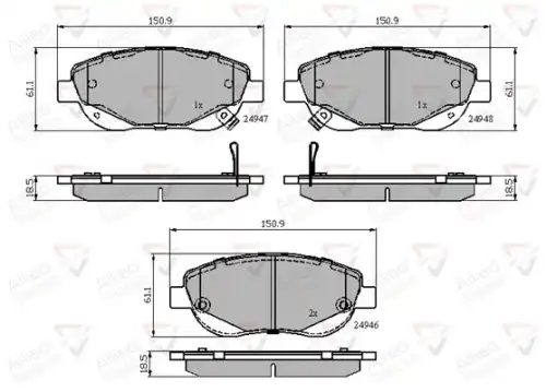 колодки дисковые торм. перед. Toyo ADB32035 COMLINE