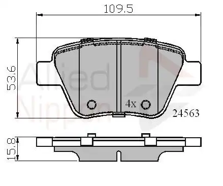колодки дисковые торм. задн. Audi ADB02022 COMLINE