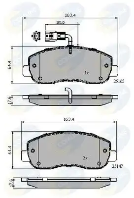 Тормозные колодки дисковые COMLINE CBP12106