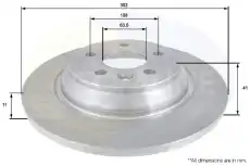 Тормозной диск COMLINE ADC1922 полный , задняя ось