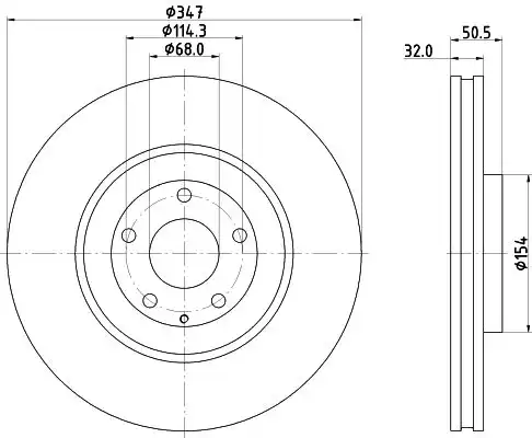 Тормозной диск 8DD 355 135-271 HELLA