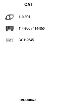 Катализатор MD000873 FA1
