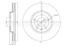 Тормозной диск METELLI 23-1003C вентилируемый , передняя ось