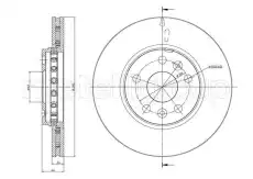 Тормозной диск METELLI 23-1341C вентилируемый , передняя ось