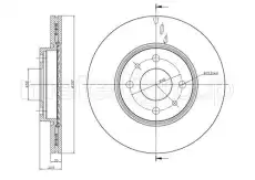 Тормозной диск METELLI 23-0231C вентилируемый , передняя ось