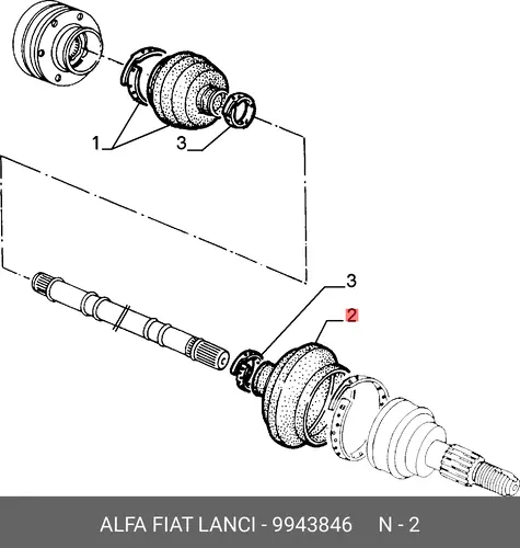 Рулевая тяга ALFA ROMEO 9 943 846