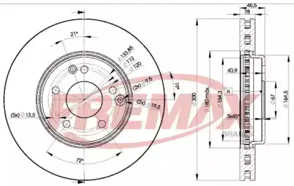 Тормозной диск FREMAX BD-0411 вентилируемый ,