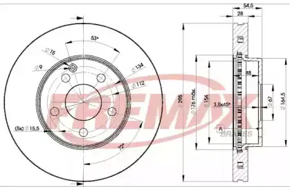 Тормозной диск FREMAX BD-0812 вентилируемый ,