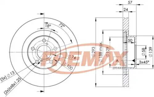 Тормозной диск FREMAX BD-4702 вентилируемый ,