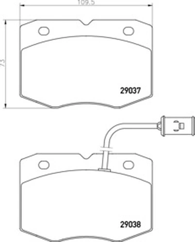 Тормозные колодки дисковые передняя ось MINTEX MDB1561