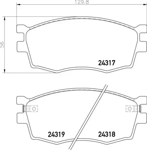 Тормозные колодки дисковые передняя ось MINTEX MDB2733