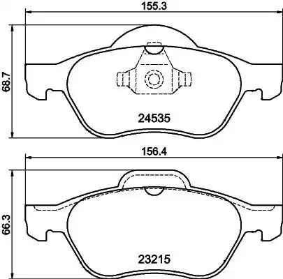 Тормозные колодки дисковые передняя ось MINTEX MDB2883