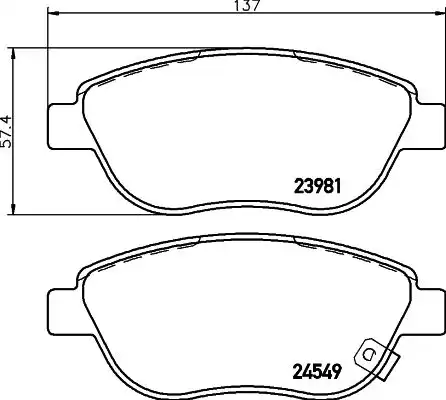 Тормозные колодки дисковые передняя ось MINTEX MDB2895