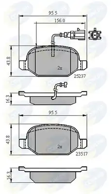 колодки дисковые торм. задн. AR CBP16013 COMLINE