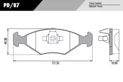 колодки дисковые \ PD87 FRAS-LE