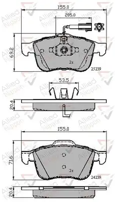 колодки дисковые торм. перед. AR ADB12118 COMLINE
