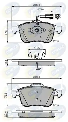 колодки дисковые торм. перед. AR CBP12118 COMLINE