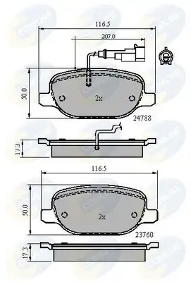 колодки дисковые торм. задн. AR CBP11769 COMLINE
