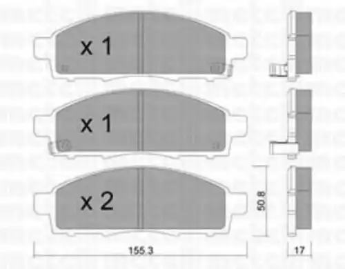 Тормозные колодки дисковые METELLI 22-0791-1