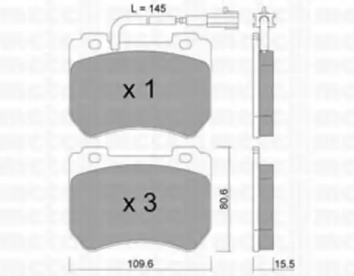 колодки дисковые торм. перед. AR 22-0848-0 METELLI