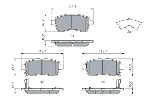 Тормозные колодки дисковые BOSCH 0 986 460 075