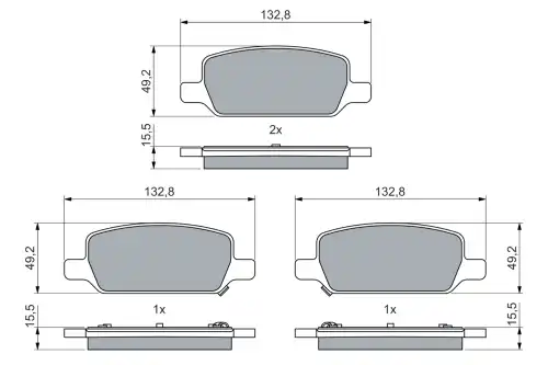 Тормозные колодки дисковые BOSCH 0 986 460 086