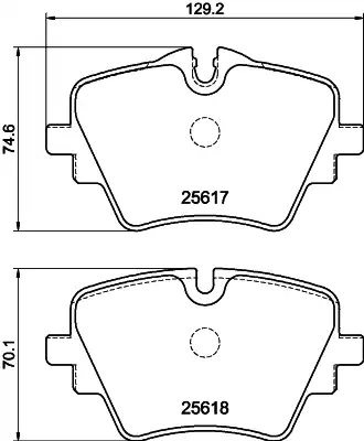 колодки дисковые \BMW 8DB 355 045-811 HELLA
