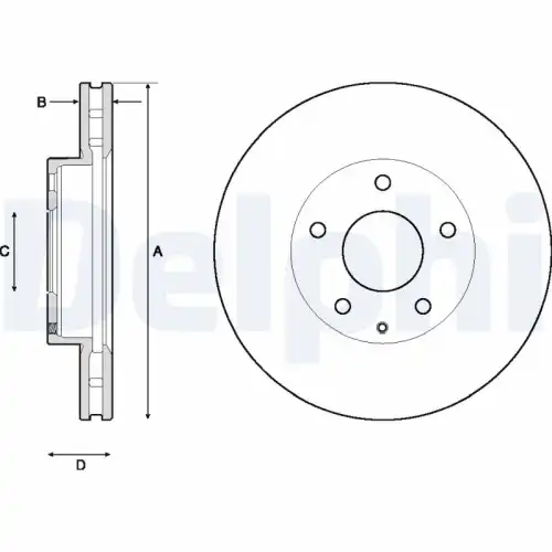 Тормозной диск DELPHI BG4712C18B1