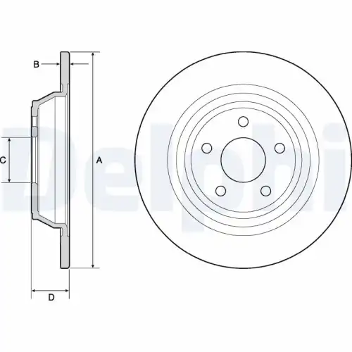 Тормозной диск DELPHI BG4703C18B1