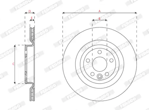 Тормозной диск FERODO DDF2996C