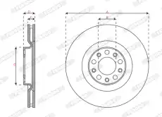 Тормозной диск FERODO DDF3052C вентилируемый , задняя ось