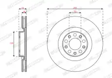 Тормозной диск FERODO DDF3052C вентилируемый , задняя ось