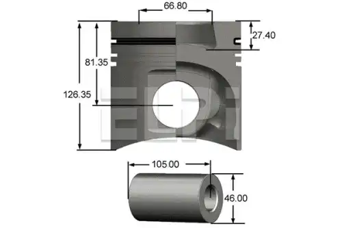 Поршень LP181 3031 STD ELPI