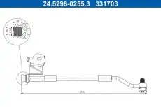 Тормозной шланг 24.5296-0255.3 ATE