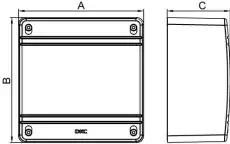 DKC Коробка распр. SDN2 для к-к TA-GN H60 01870