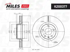 Тормозной диск MILES K200377