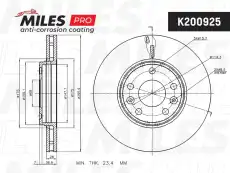 Тормозной диск MILES K200925