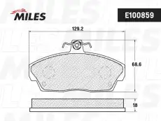 Тормозные колодки дисковые передняя ось MILES E100859